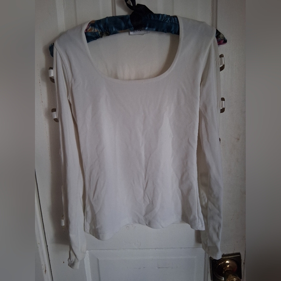 Gantos Vintage Elegant White Buckle Detail Women's Top Size S-M - Picture 2 of 5